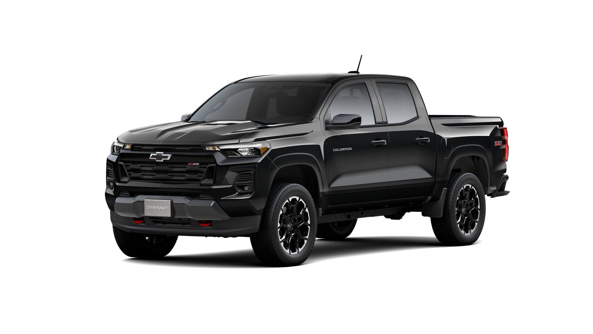 2026 Chevrolet Colorado Z71 in Black — front three-quarter view