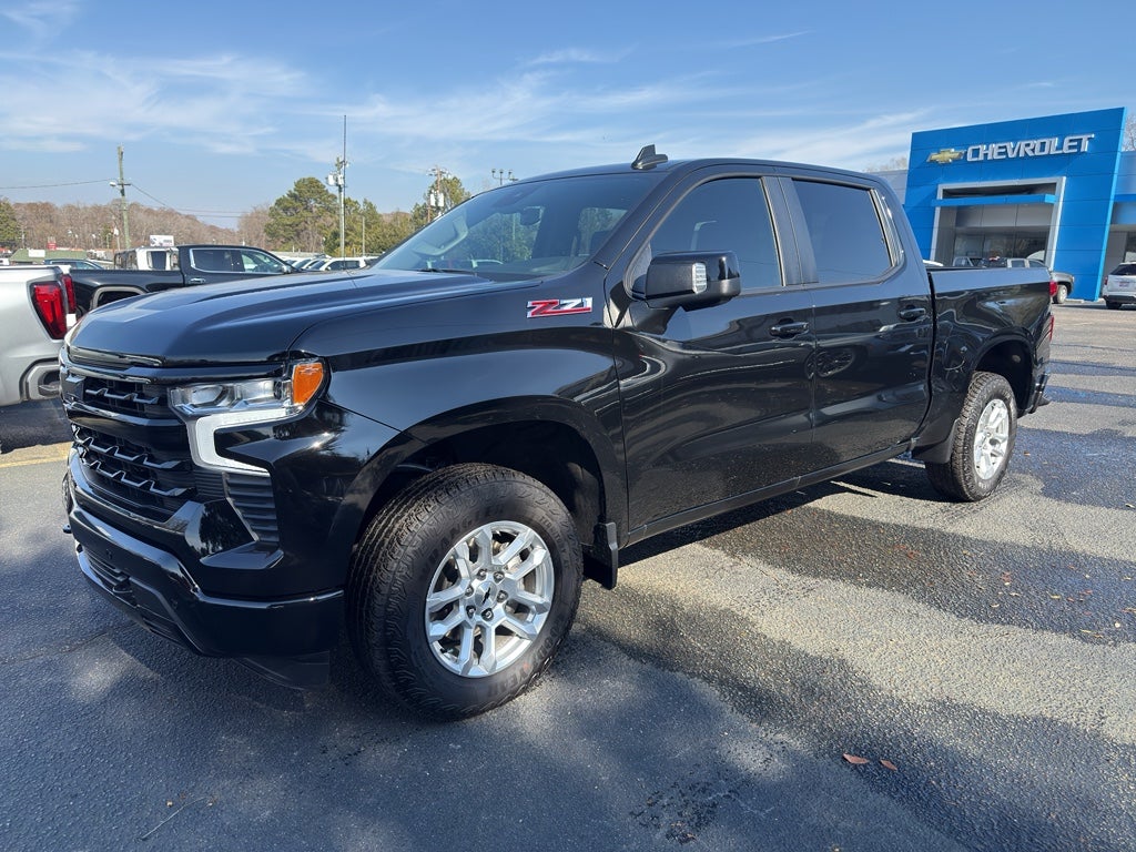 2026 Chevrolet Silverado 1500 RST in Black — front three-quarter view