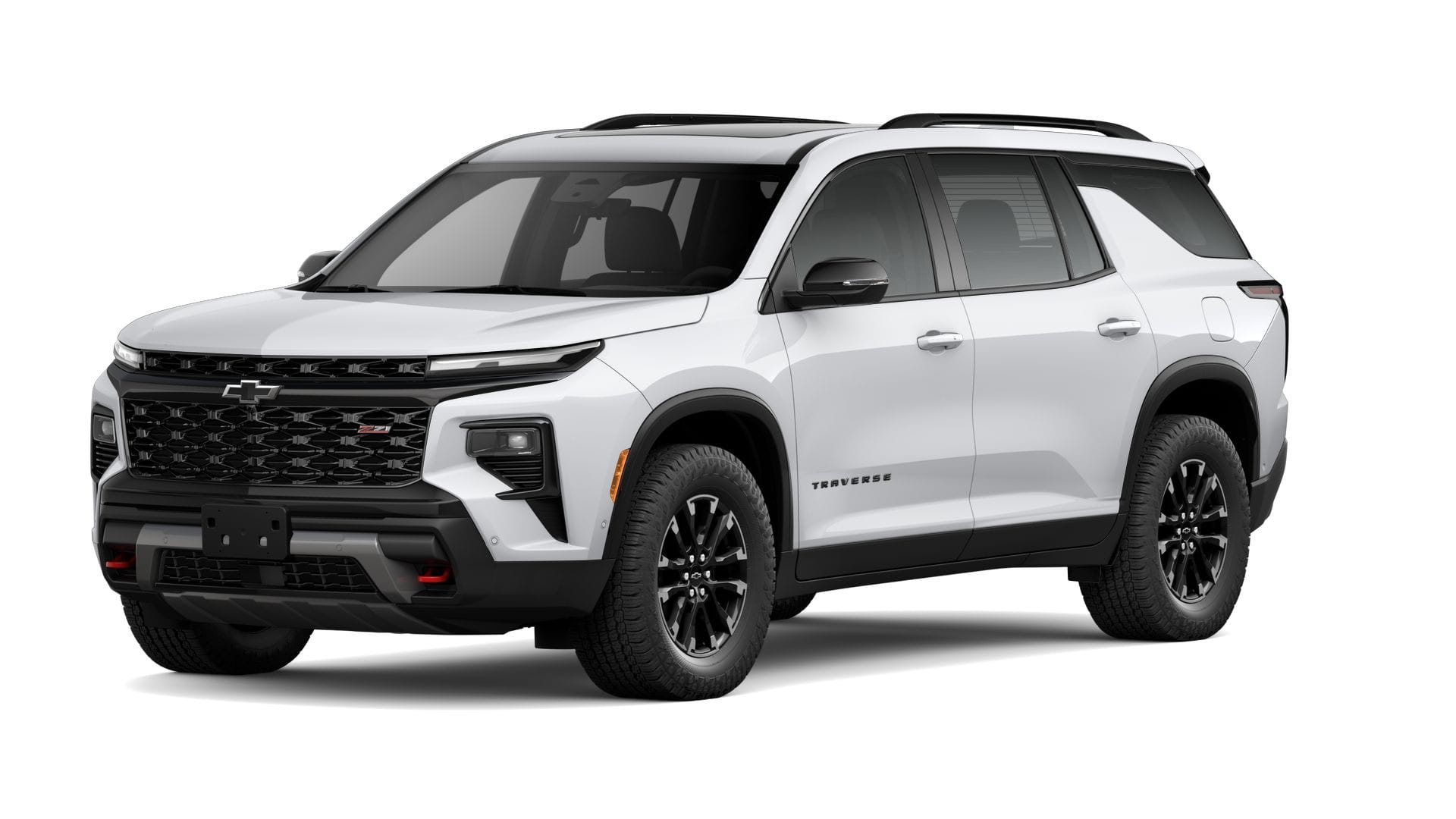 2026 Chevrolet Traverse Z71 in Polar White Tricoat — front three-quarter view