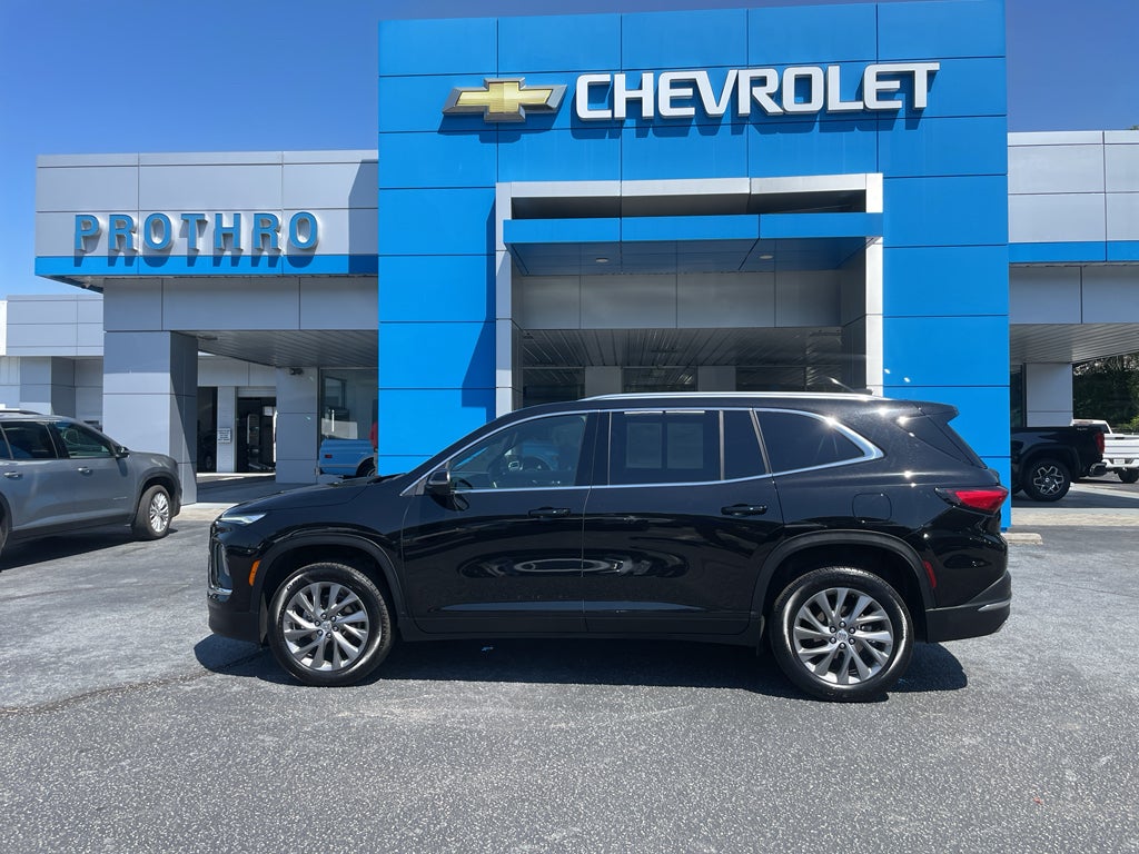 2025 Buick Enclave Preferred in Ebony Twilight Metallic — front three-quarter view