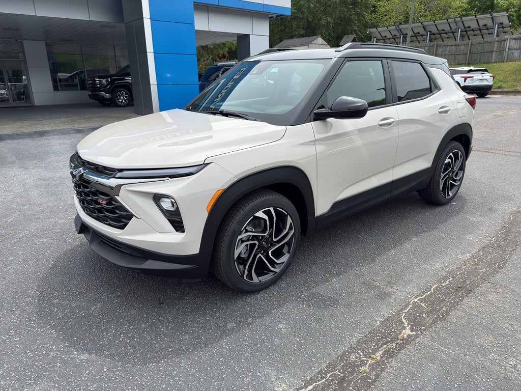 2026 Chevrolet Trailblazer RS in White Sands — front three-quarter view